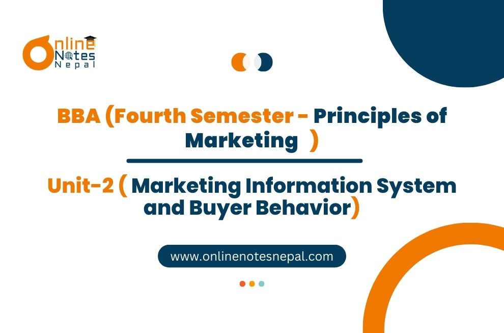 Unit II: Marketing Information System and Buyer Behavior Photo